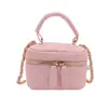 Bolso de Maquillaje Acolchado Nuevo Estilo Ins para Mujer, Bolso Cuadrado Fresco con Cadena Pequeña, Bolso de Hombro Cruzado Individual, Bolso de Mano al por Mayor