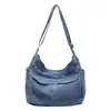 Bolso de Hombro de Mezclilla Transfronterizo, Gran Capacidad, Moderno y Versátil para Mujer, Bolso Cruzado Elegante Estilo Coreano