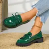 Sapatos Mocassins Femininos Estilo Francês Cruzado Europeu e Americano Primavera e Outono 2025 Sapatos Baixos Estilo Britânico Novo Atacado Tamanho Grande