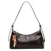 Bolso Bandolera Retro de Textura de Alta Gama Tipo Dumpling para Mujer 2025 Nuevo Estilo Otoño Moda de Lujo Simple Accesible Bolso de Hombro Único Cruzado