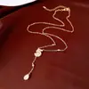 Collar, aretes, pulsera con colgante de número 5 gota de agua de circón chapado en oro real, juego personalizado, joyería de lujo ligero de alta gama