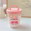 Novo Copo de Frutas Salada de Café da Manhã Portátil para Levar Piquenique com Garfo e Tampa Copo com Drenagem de Camada Dupla Copo de Frutas