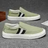 Zapatos Casuales de Lona para Hombre, sin Pegamento, Costura, Slip-On, Tejido de Seda Helada de Verano 2026, Zapatos de Conducir Suaves de Moda