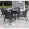 Silla de ratán para exterior, sofá de patio, sala de estar de ocio al aire libre, sofá para tres personas, mesa de centro de jardín al aire libre, combinación de muebles de ratán