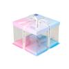 Caja para pasteles de venta directa al por mayor de fábrica, caja transparente portátil para hornear, caja desechable para regalo de vacaciones