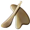 Placa Gua Sha de cuerno de búfalo genuino para belleza facial, adecuada para uso en todo el cuerpo, tabla raspadora facial, masajeador muscular para levantar los ojos, especializado para uso facial