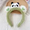 Diadema de felpa antideslizante para mujer, diadema para el pelo, accesorios para el pelo, máscara facial de dibujos animados linda nueva