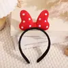 Popular Faixa de Cabeça de Pelúcia Branca com Bolinhas Pretas, Preenchida com Algodão, Estampada Tridimensionalmente, Acessório de Cabelo para o Dia dos Namorados