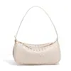 Bolsa Baguette de Venta Caliente Europea y Americana Moda Bolso de Hombro Único Debajo del Brazo Color Sólido Cuero Suave Tejido Bolso para Mujer Cruzado Bolso Dumpling Moderno