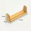 Marco de fotos de madera en forma de U para foto de 6 pulgadas base de madera maciza calendario de escritorio postal soporte de base de haya se puede fijar logo