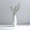 Vaso Cerâmico para Flores Secas, Pequeno Arranjo de Flores Frescas, Mesa de Jantar Branca Moderna, Ornamentos de Decoração para Casa na Sala de Estar, Atacado do Fabricante