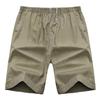 Verano 2025 Nuevo Transfronterizo Algodón Puro Color Sólido Shorts de Hombre para Uso Exterior, Shorts Holgados Casuales de Talla Grande Dropshipping