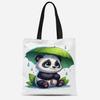 Amazon Transfronterizo Bolsa de Lona de Panda de Dibujos Animados Nueva y Linda Bolso de Mano para Estudiante y Trabajador de Oficina Bolsa de Viaje al Trabajo Al por Mayor