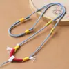 Delicado cordón de algodón tejido a mano estilo Xizang para thangka, amuletos budistas, colgantes de ámbar y jade, ajustable y en estilo tradicional chino