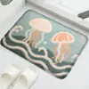 Tapetes de Chão de Flanela para Banheiro Mais Vendidos Transfronteiriços Tapetes de Chão Absorventes de Água Antiderrapantes para Banheiro Tapetes Decorativos Marinhos para Casa