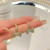Pendientes de Flores de Lujo Accesible Super Hada Pendientes de Diseño Nicho Pendientes de Lazo Pendientes Franceses de Alta Gama para Mujer