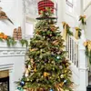 Produto Novo de Natal Transfronteiriço Enfeite de Árvore Dobrável Chapéu de Mola de Natal Adereços de Decoração para o Topo da Árvore de Natal