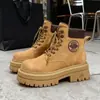 Botines Martin para mujer 2026 nuevo modelo estilo británico para aumentar la altura, botas amarillas para primavera y otoño, botines de suela gruesa para personas menudas, aptos para todas las estaciones