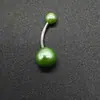 Anéis de Umbigo de Pérola Estilo Europeu e Americano, Piercings de Umbigo Multicor Galvanizados em Aço Inoxidável, Joias para Piercing Corporal, Atacado Transfronteiriço em Estoque