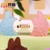 Figura de Felpa Labubu Viral de Moda Caja Misteriosa Decoración de Resina Adorno Lindo de Muñeco de Felpa