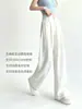 Pantalones de Tencel y Lino de Estilo Japonés, Coreano y del Sudeste Asiático, Transfronterizos, de Cintura Elástica con Doble Botón, Pierna Recta, Soporte para Personalización con Fotos y Muestras