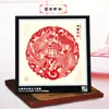 Estilo Chinês Ano do Carneiro Weixian Especialidade Artesanal Papel Vermelho Recorte de Vidro Moldura de Espelho Decorativa, Presentes Atacado para Assuntos Internacionais
