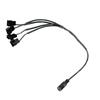 Yingbo cable adaptador de cabezal hembra DC a ventilador pequeño de 4 pines cable de extensión uno a cuatro