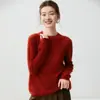 Suéter de Cachemir 75% Seda Blanca Borde Enrollado Informal Cuello Semi-Alto Cardigan de Punto Holgado para Mujer