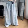 Jeans Lavados Retro Desgastados para Niñas 2026 Nuevo Verano Sueltos Pierna Recta Adelgazantes Pierna Ancha Pantalones Largos hasta el Suelo