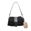 Bolsa de ombro de alta qualidade, simples, retrô, estilosa e única; bolsa de moto feminina da moda; bolsa transversal casual versátil para o dia a dia