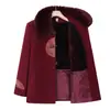 Chaqueta de Algodón Acolchado de Invierno para Abuela para Personas de Mediana Edad y Mayores, Chaqueta Estilo Chino con Cuello de Piel, Chaqueta para Madre, Chaqueta de Algodón Acolchado para Señoras Mayores, Terciopelo y Engrosamiento para Mujer