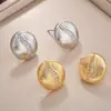 Design de Nicho Exquisitos Brincos de Tarraxa Listrados Escovados com Zircônia Redonda Moda Temperamento Retrô Versátil Acessórios de Brincos de Personalidade