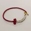 Nó Flor de Pessegueiro Três Pétalas Artesanal Corda Lisa Tendência Nacional Nó Wenchang Acessórios para Pulseira de Corda Trançada com Contas DIY Atacado