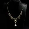 Collar de Perlas de Moda Popular Transfronterizo para Mujer, Joyería de Novia, Pendientes, Accesorios de Cadena para Clavícula de Lujo de Gama Alta de Nicho