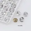 Rinestones para Uñas Artísticas Hielo Triturado Dongzhou, Diseño Blanco Ovalado y Cuadrado Grueso de Flor de Hielo, Uñas Artísticas Portables con Rinestones en Forma de Corazón con Grietas de Hielo, Decoraciones para Uñas Artísticas