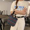 Estilo coreano moda saco de lona Internet celebridade pequena fresca saco de almoço casual temperamento artístico bolsa