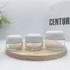En stock Botella de Crema para Ojos de Pan 20g Botella de Crema Facial con Tapa de Arco 30g Tarro de Vidrio Esmerilado para Crema Cosméticos 50g