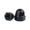 Tuerca Tapa de Acero Inoxidable 304 Galvanizado en Zinc Negro din1587 Tuerca Tapa de Acero Inoxidable Negra Lisa y Resistente a la Humedad Venta al por Mayor