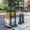Carrito Pequeño para Transportar Mercancías, Carrito Empujado a Mano, Carrito de Transporte, Remolque de Plataforma Plana, Carrito Plegable para Entregas, Carrito de Mano Plegable para el Hogar, Carrito de Compras Portátil, Envío Gratis