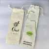 Venta Directa de Fábrica Bolsa de Almacenamiento para Popotes de Acero Inoxidable Bolsa con Cordón Bolsa Ecológica de Lino Bolsa de Algodón con Cordón y Logo por Transferencia de Calor