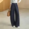 Jeans Feminino Fashion Scythe 2026 Outono Novo Estilo Coreano Tendência Cintura Alta Versátil Casual Perna Larga