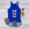 Chal de Color Sólido para el Día de San Valentín Camiseta de Algodón de Banda Ancha Top Fresco con Estampado de Flor Mariposa para Mujer Tres Colores Hermosos