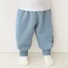 Pantalones Cálidos para Bebé Primavera, Otoño e Invierno 1 Año y 2 Niños Pantalones de Terciopelo Engrosados Pantalones de Invierno para Niños Pequeños Niños y Niñas
