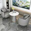 Juego de Sofá Individual de Alta Gama y Mesa de Centro para Ocio, Recepción de Hotel, Oficina, Oficina de Ventas, Mesas y Sillas de Reunión, Salón de Belleza