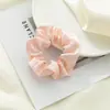 Anillo elástico para el cabello de seda satinada europea y americana de 3,5 cm, color liso, para niñas, de 19 mm, de seda morera.