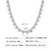 Collar de Plata de Ley S925 Incrustado con Moissanita Diamante Completo Estilo Hip-Hop Corazón de Doble Capa para Hombres y Mujeres Joyería de Comercio Electrónico Transfronterizo Estilo de Lujo Accesible