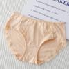 Atacado de algodão sem costura roupa interior das mulheres de algodão antibacteriano respirável confortável cor sólida cintura triângulo malha meninas