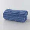 Venda Quente Toalha de Coral Fleece Listrada Doce Toalha de Banho Espessa Absorção de Água Sem Soltar Fiapos Toalha de Rosto Doméstica Venda Direta da Fábrica