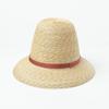 Sombrero de paja alto decorativo con cinta multicolor retro nuevo de primavera y verano de estilo europeo y americano, sombrero de paja cóncavo para espectáculos en el escenario.