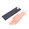 Mão de prática para unhas transfronteiriça com dedo fixo por anel, modelo de mão com posicionamento flexível, com placa para inserir unhas postiças